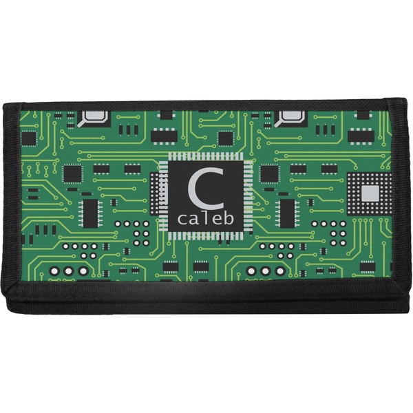 Custom Circuit Board Canvas Checkbook Cover (Personalized)