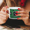 Circuit Board Espresso Cup - 6oz (Double Shot) LIFESTYLE (Woman hands cropped)