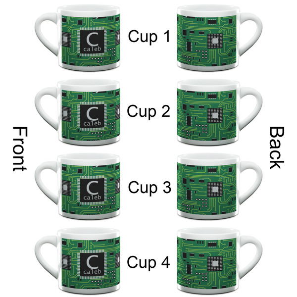 Circuit Board Espresso Cup - 6oz (Double Shot Set of 4) APPROVAL