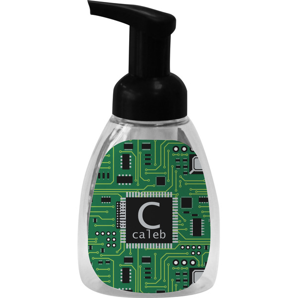 Custom Circuit Board Foam Soap Bottle - Black (Personalized)