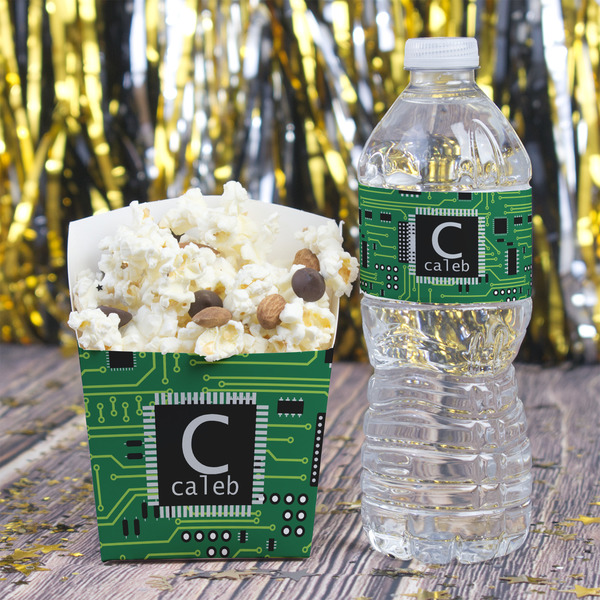 Circuit Board French Fry Favor Box - w/ Water Bottle