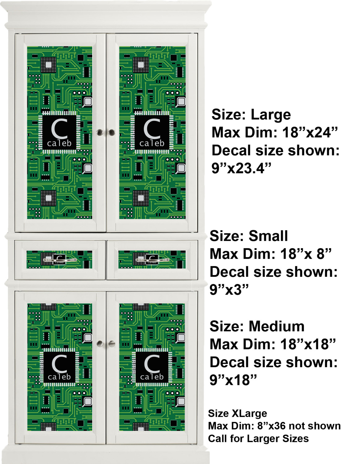 Custom Circuit Board Decal Large (Personalized) YouCustomizeIt