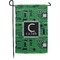 Circuit Board Small Garden Flag - Double Sided w/ Name and Initial