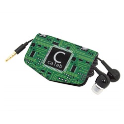 Circuit Board Genuine Leather Cord Wrap (Personalized)