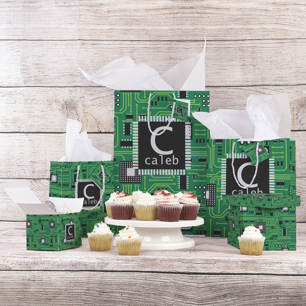 Circuit Board Gift Bags - In Context