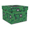 Circuit Board Gift Boxes with Lid - Canvas Wrapped - Large - Front/Main