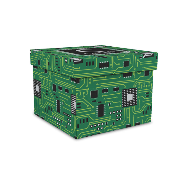 Custom Circuit Board Gift Box with Lid - Canvas Wrapped - Small (Personalized)