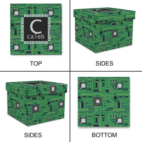 Circuit Board Gift Boxes with Lid - Canvas Wrapped - X-Large - Approval