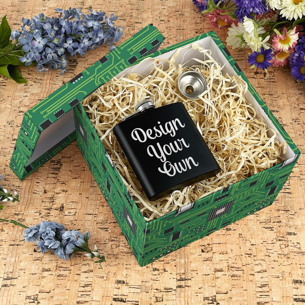 Circuit Board Gift Boxes with Lid - Canvas Wrapped - X-Large - In Context