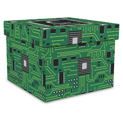 Circuit Board Gift Box with Lid - Canvas Wrapped - XX-Large (Personalized)