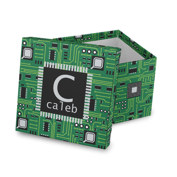 Custom Circuit Board Gift Box with Lid - Canvas Wrapped (Personalized)