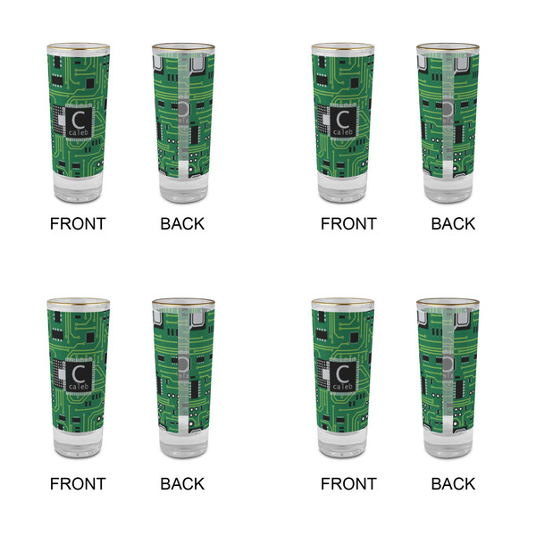 Circuit Board Glass Shot Glass - 2 oz - Set of 4 - APPROVAL