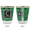 Circuit Board Glass Shot Glass - with gold rim - APPROVAL