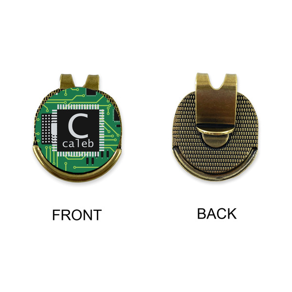 Circuit Board Golf Ball Hat Clip Marker - Apvl - GOLD