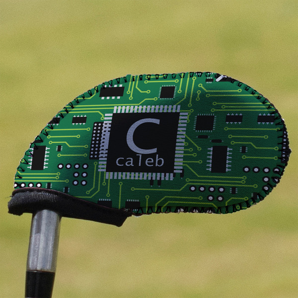 Custom Circuit Board Golf Club Iron Cover (Personalized)