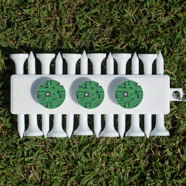 Circuit Board Golf Tees & Ball Markers Set - Back