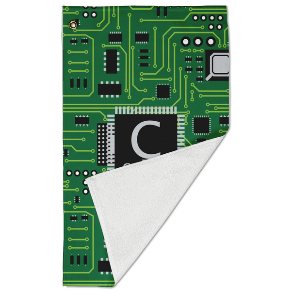 Circuit Board Golf Towel - Folded (Large)