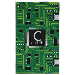 Circuit Board Golf Towel - Poly-Cotton Blend - Large w/ Name and Initial