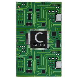Circuit Board Golf Towel - Poly-Cotton Blend w/ Name and Initial