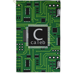 Circuit Board Golf Towel - Poly-Cotton Blend - Small w/ Name and Initial