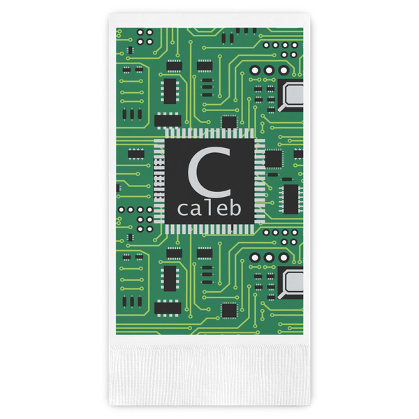 Custom Circuit Board Guest Napkins - Full Color - Embossed Edge (Personalized)