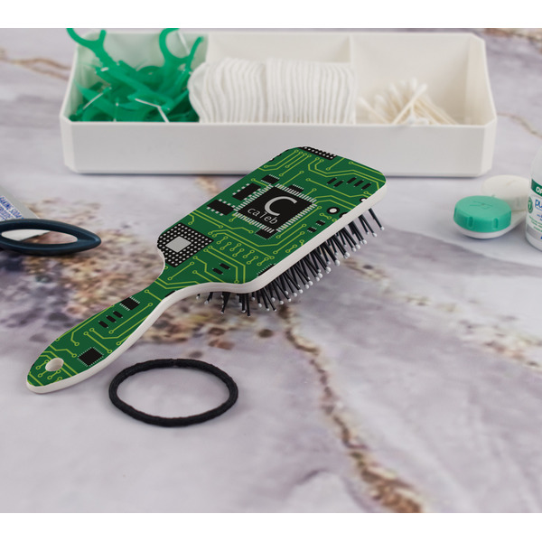 Circuit Board Hair Brush - In Bathroom