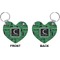 Circuit Board Heart Keychain (Front + Back)