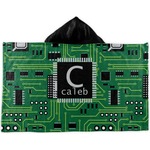 Circuit Board Kids Hooded Towel (Personalized)