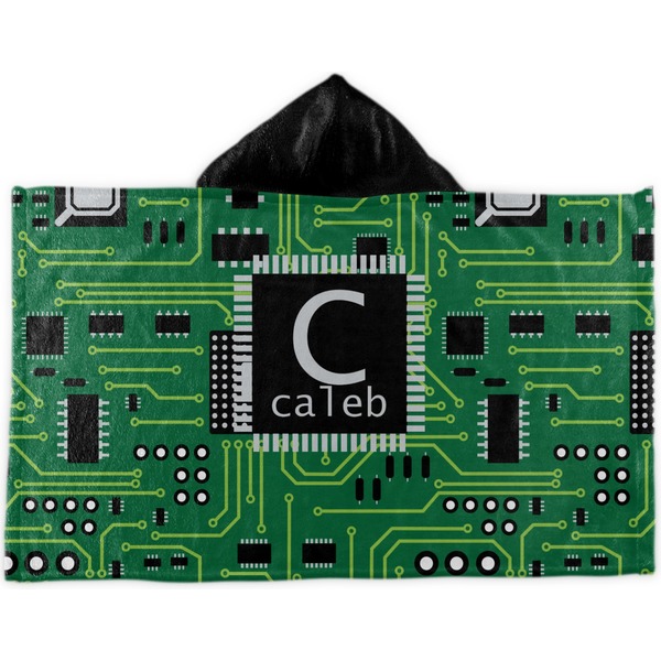 Custom Circuit Board Kids Hooded Towel (Personalized)
