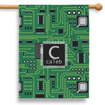 Circuit Board 28" House Flag - Single Sided (Personalized)
