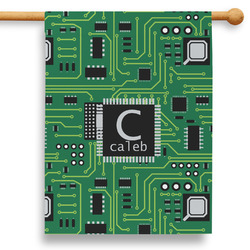 Circuit Board 28" House Flag (Personalized)