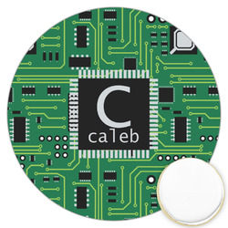 Circuit Board Printed Cookie Topper - 3.25" (Personalized)