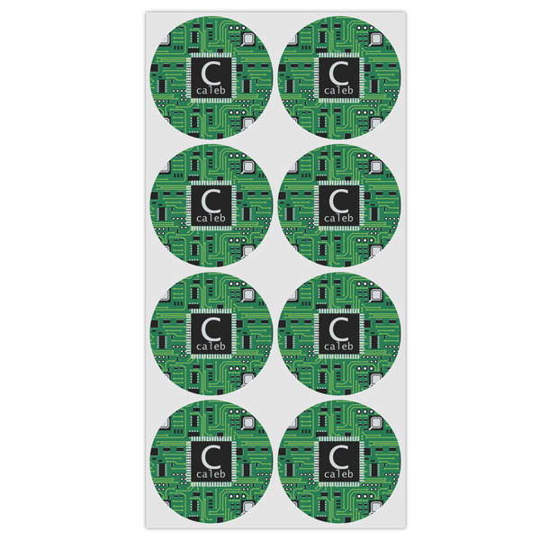 Circuit Board Icing Circle - Medium - Set of 8