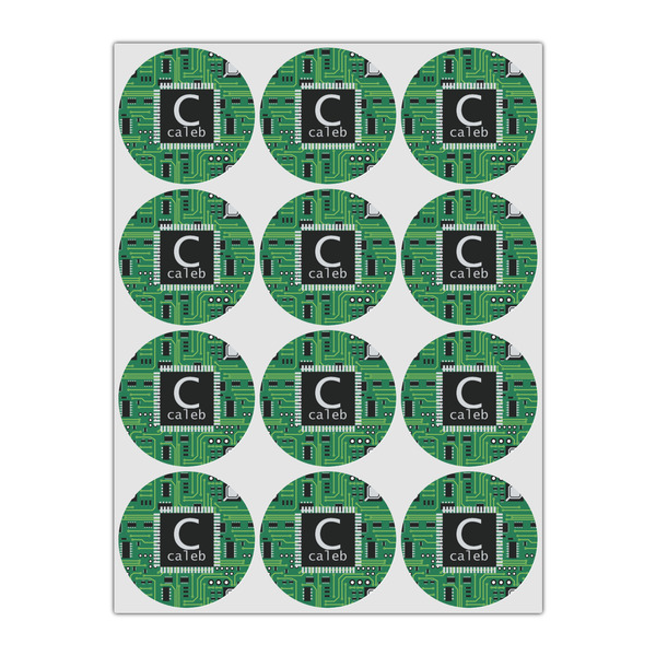 Circuit Board Icing Circle - Small - Set of 12
