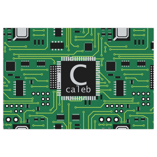 Circuit Board Indoor / Outdoor Rug - 4'x6' - Front Flat