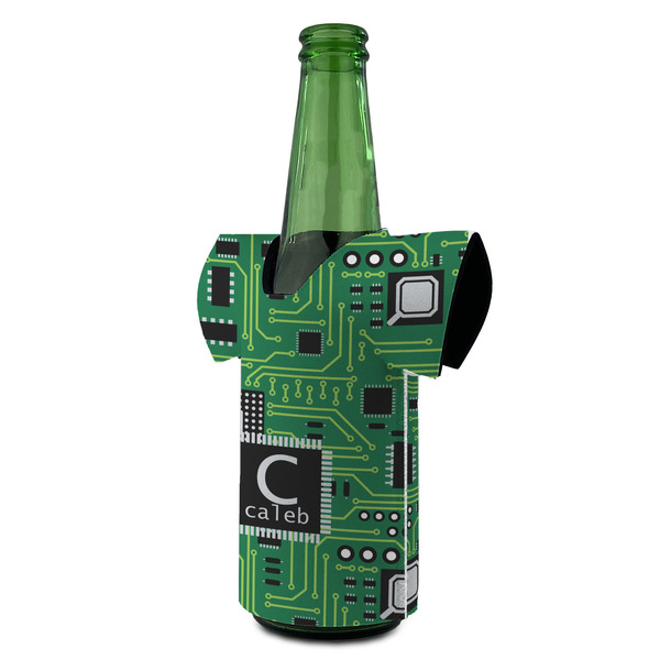 Circuit Board Jersey Bottle Cooler - ANGLE (on bottle)
