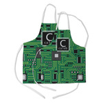 Circuit Board Kid's Apron w/ Name and Initial