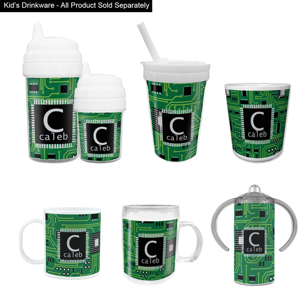 Circuit Board Kid's Drinkware - Customized & Personalized