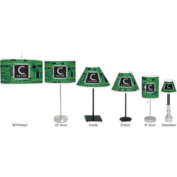 Circuit Board Lamp Full View Size Comparison