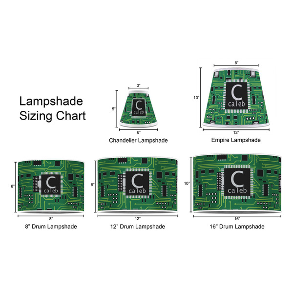 Circuit Board Lampshade Sizing Chart