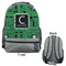 Circuit Board Large Backpack - Gray - Front & Back View