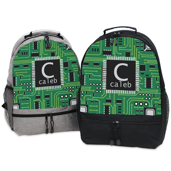 Circuit Board Large Backpacks - Both