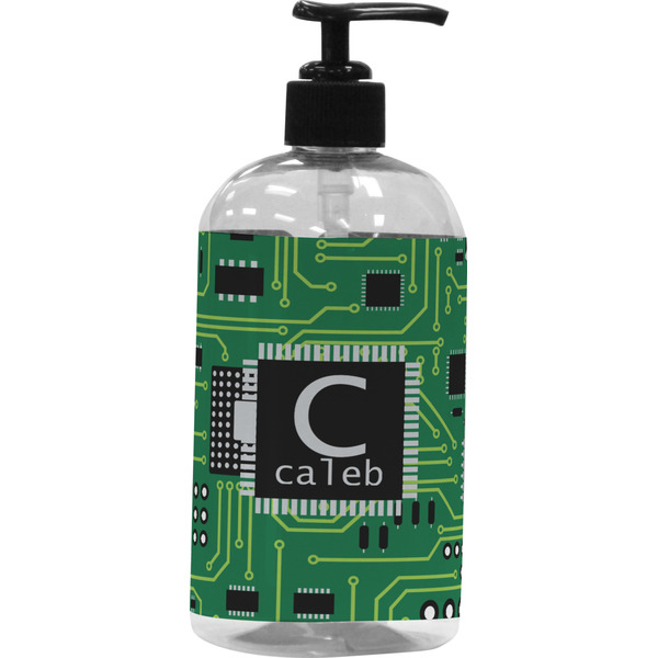 Custom Circuit Board Plastic Soap / Lotion Dispenser (16 oz - Large - Black) (Personalized)