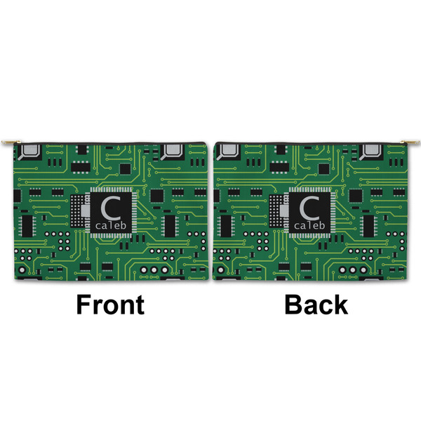 Circuit Board Large Zipper Pouch Approval (Front and Back)