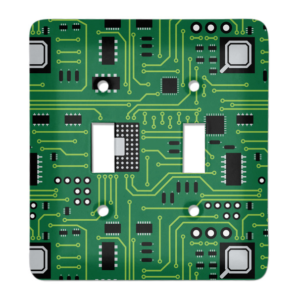 Custom Circuit Board Light Switch Cover (2 Toggle Plate)
