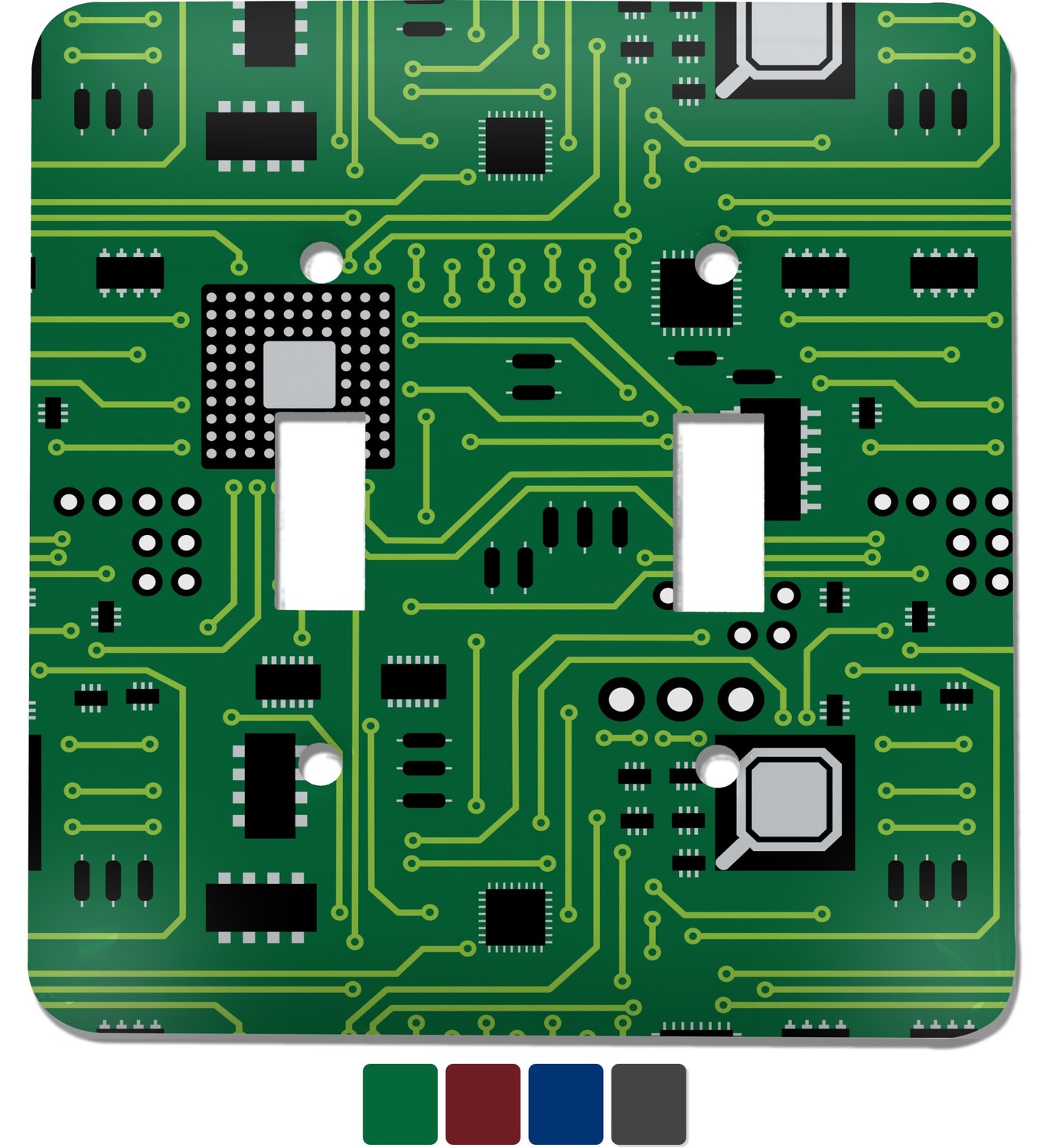 Circuit Board Light Switch Cover (2 Toggle Plate) (Personalized) YouCustomizeIt