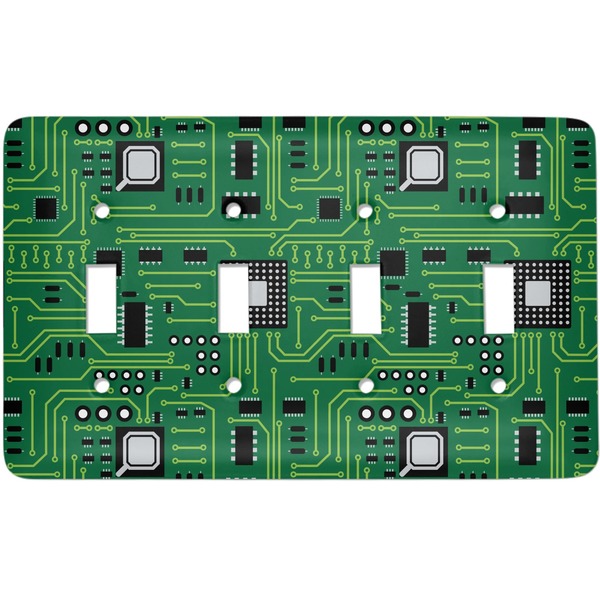 Custom Circuit Board Light Switch Cover (4 Toggle Plate)