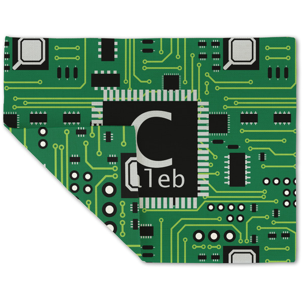 Circuit Board Linen Placemat - Folded Corner (double side)