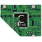 Circuit Board Double-Sided Linen Placemat - Single w/ Name and Initial