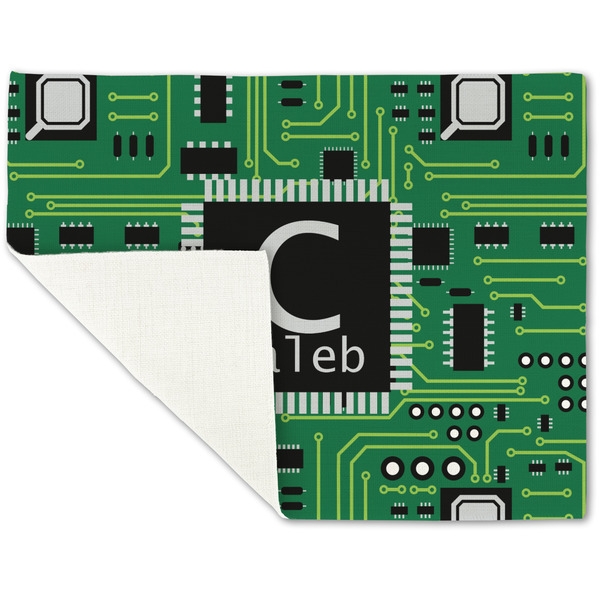Circuit Board Linen Placemat - Folded Corner (single side)